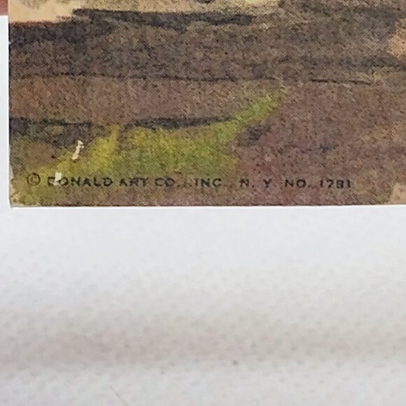 Vtg John Rogers Lithograph Print "Summer Street in Town Scene" Framed 6"x5" - Picture 4 of 8